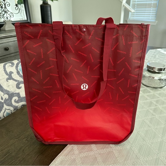 lululemon athletica Bags Lululemon Large Red Shopping Tote Poshmark